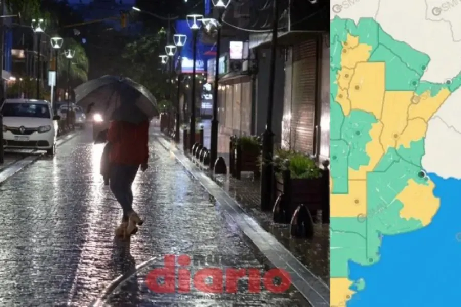 Alerta amarilla por tormentas fuertes en Santiago del Estero: cuándo llegará el peor momento