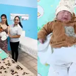 ¡Bebé récord en Santiago! Neitan nace con 5.1 kg tras parto normal