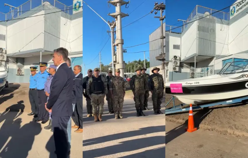 Gobierno del Chaco entrega dos lanchas a la Policía para reforzar la respuesta a la inundación