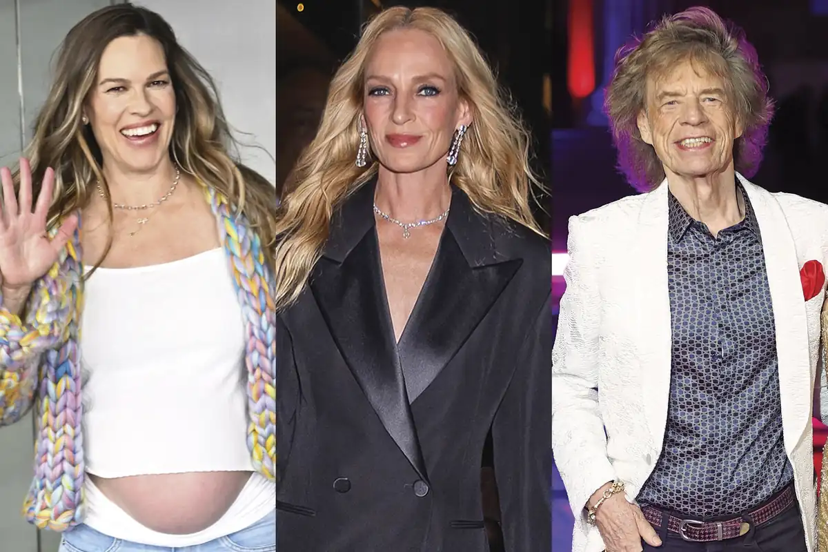 Hilary Swank en dulce espera, Uma Thurman brilla y Mick Jagger sorprende con su cita artística