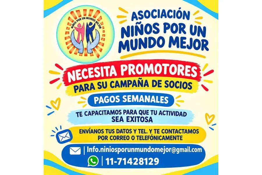 Niños por un Mundo Mejor recluta promotores con pagos semanales y formación