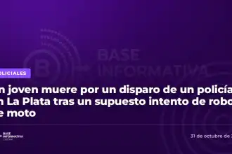 Un joven muere por un disparo de un policía en La Plata tras un supuesto intento de robo de moto